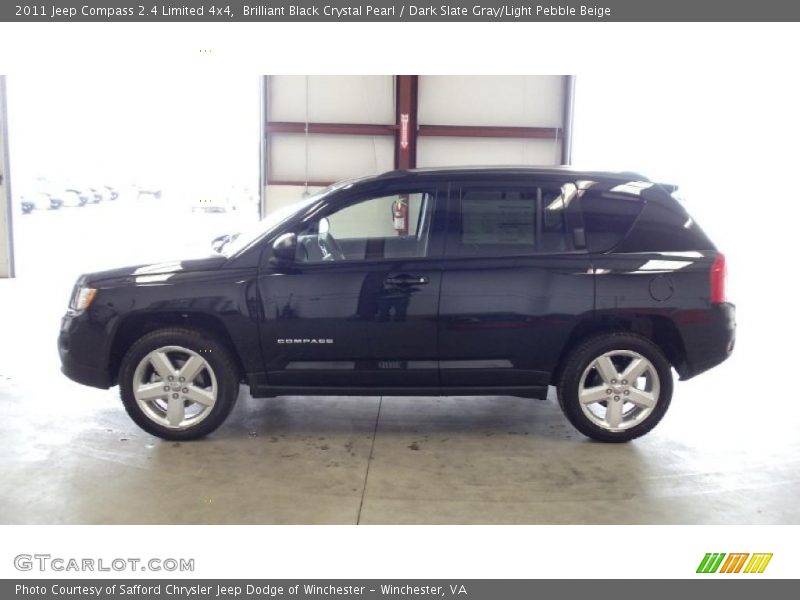 Brilliant Black Crystal Pearl / Dark Slate Gray/Light Pebble Beige 2011 Jeep Compass 2.4 Limited 4x4
