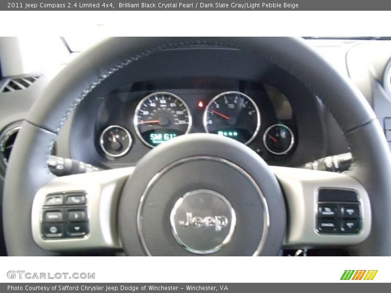Brilliant Black Crystal Pearl / Dark Slate Gray/Light Pebble Beige 2011 Jeep Compass 2.4 Limited 4x4