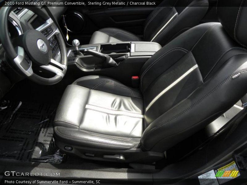 Sterling Grey Metallic / Charcoal Black 2010 Ford Mustang GT Premium Convertible