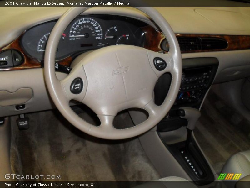 Monterey Maroon Metallic / Neutral 2001 Chevrolet Malibu LS Sedan