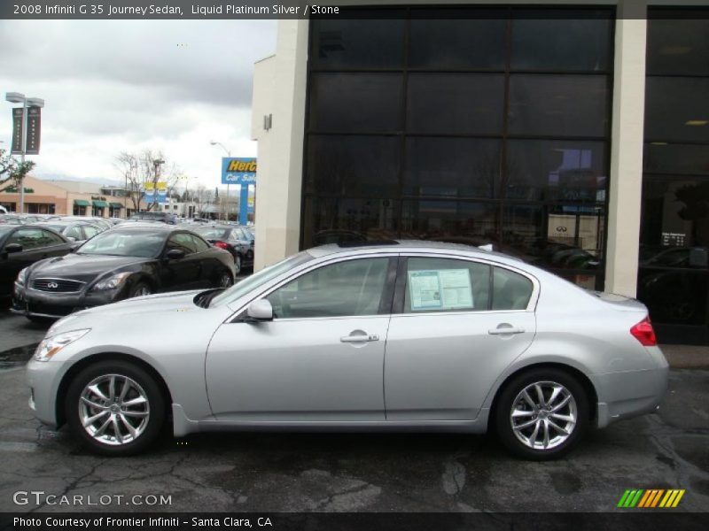 Liquid Platinum Silver / Stone 2008 Infiniti G 35 Journey Sedan
