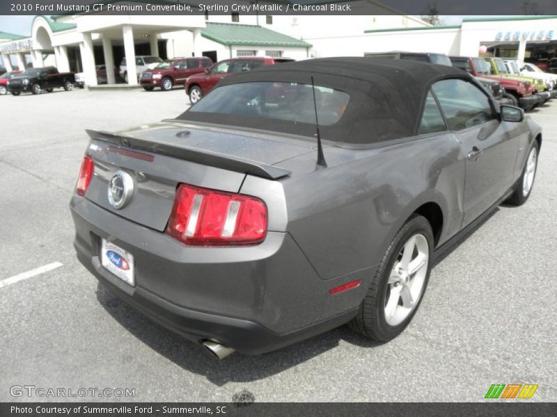 Sterling Grey Metallic / Charcoal Black 2010 Ford Mustang GT Premium Convertible