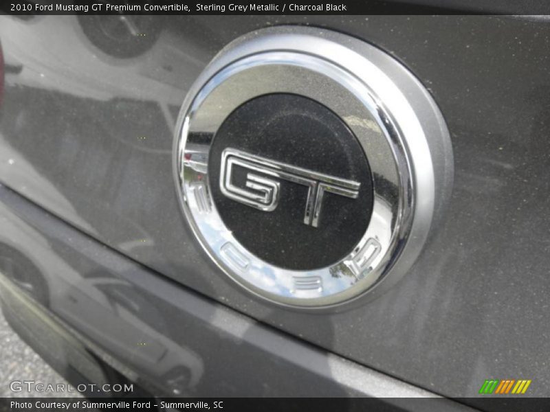 Sterling Grey Metallic / Charcoal Black 2010 Ford Mustang GT Premium Convertible