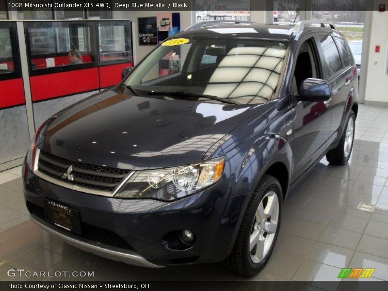 Deep Blue Metallic / Black 2008 Mitsubishi Outlander XLS 4WD
