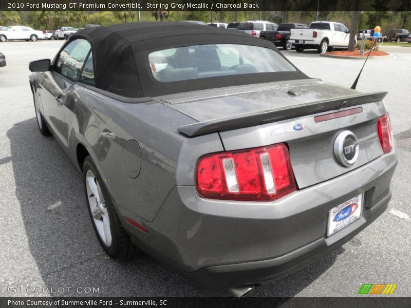 Sterling Grey Metallic / Charcoal Black 2010 Ford Mustang GT Premium Convertible
