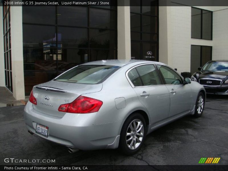 Liquid Platinum Silver / Stone 2008 Infiniti G 35 Journey Sedan