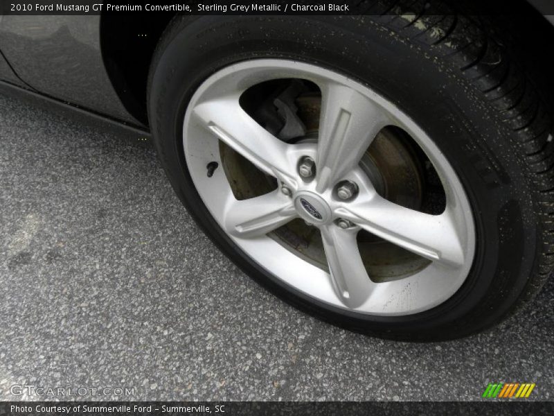 Sterling Grey Metallic / Charcoal Black 2010 Ford Mustang GT Premium Convertible