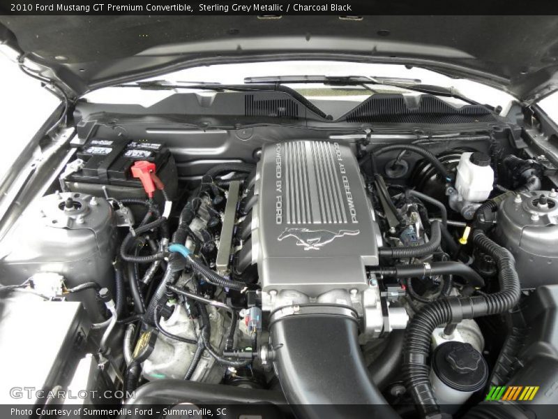 Sterling Grey Metallic / Charcoal Black 2010 Ford Mustang GT Premium Convertible