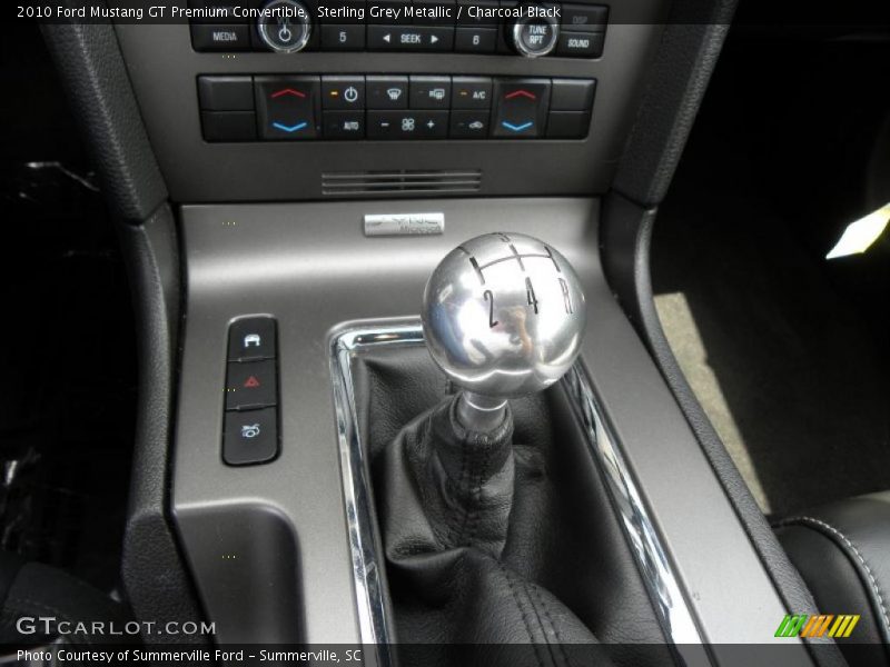 Sterling Grey Metallic / Charcoal Black 2010 Ford Mustang GT Premium Convertible