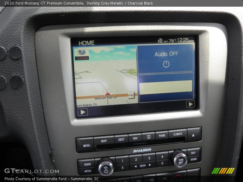Sterling Grey Metallic / Charcoal Black 2010 Ford Mustang GT Premium Convertible