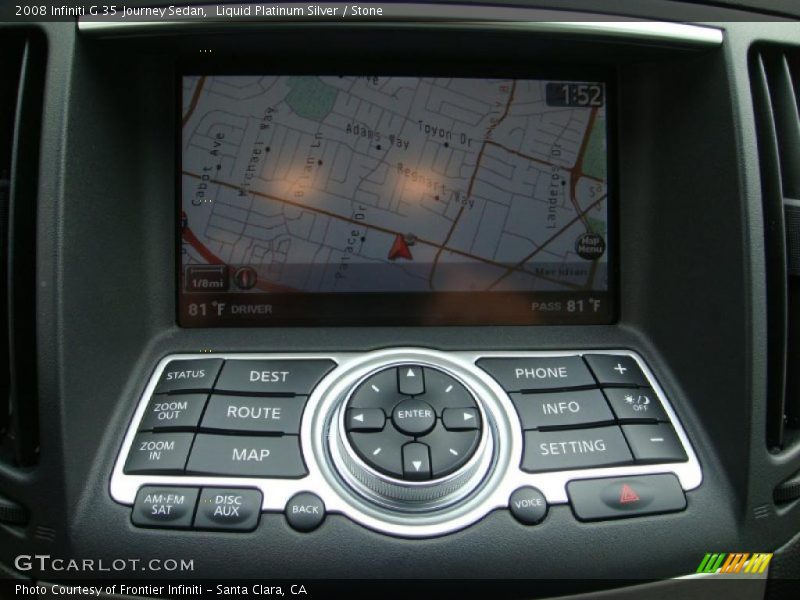 Navigation of 2008 G 35 Journey Sedan