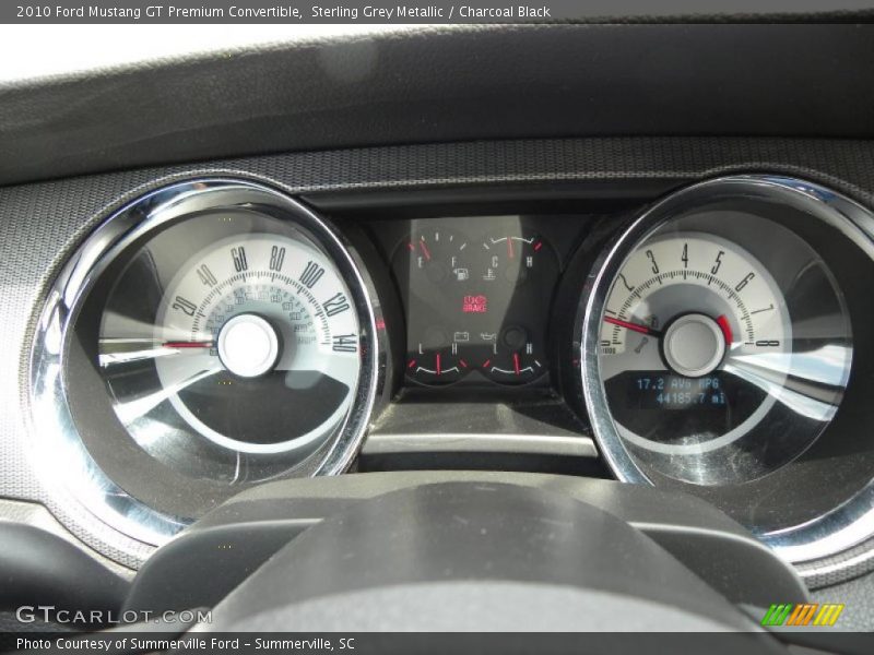 Sterling Grey Metallic / Charcoal Black 2010 Ford Mustang GT Premium Convertible