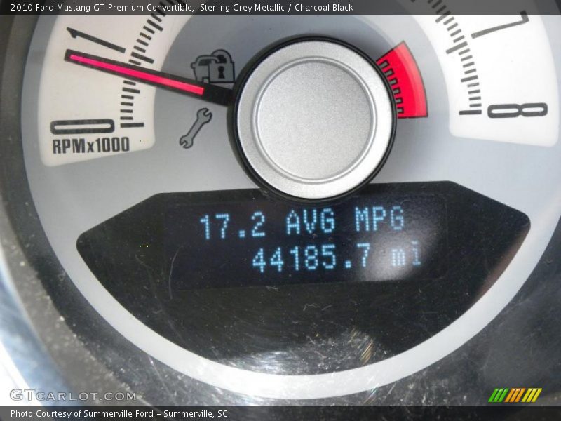 Sterling Grey Metallic / Charcoal Black 2010 Ford Mustang GT Premium Convertible
