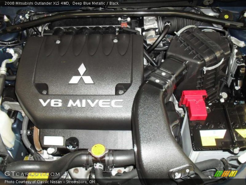 Deep Blue Metallic / Black 2008 Mitsubishi Outlander XLS 4WD