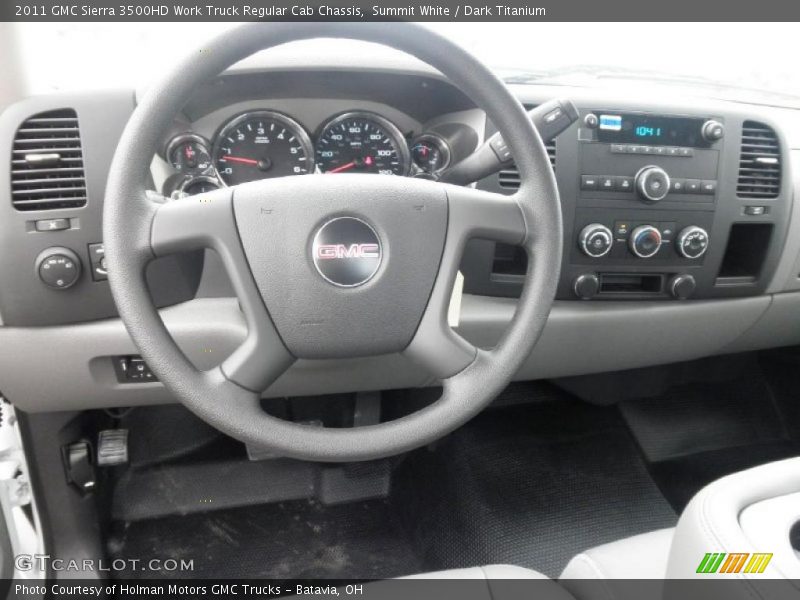 Summit White / Dark Titanium 2011 GMC Sierra 3500HD Work Truck Regular Cab Chassis