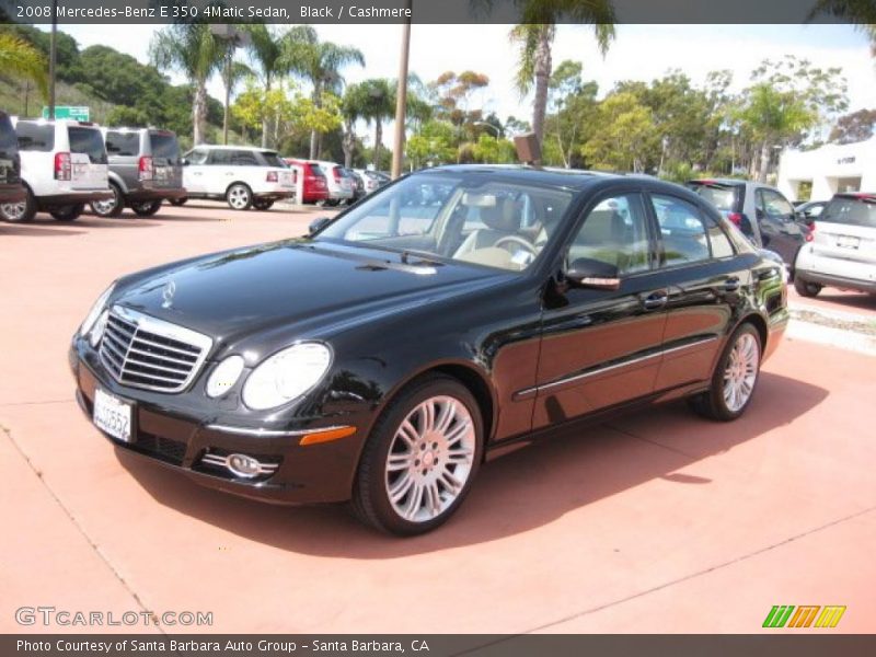 Black / Cashmere 2008 Mercedes-Benz E 350 4Matic Sedan