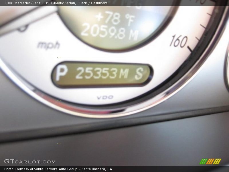 Black / Cashmere 2008 Mercedes-Benz E 350 4Matic Sedan