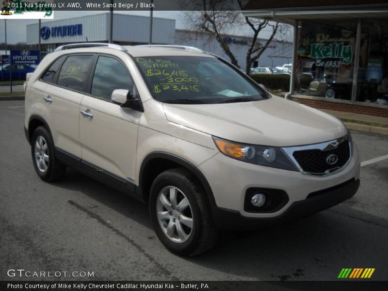 White Sand Beige / Black 2011 Kia Sorento LX AWD