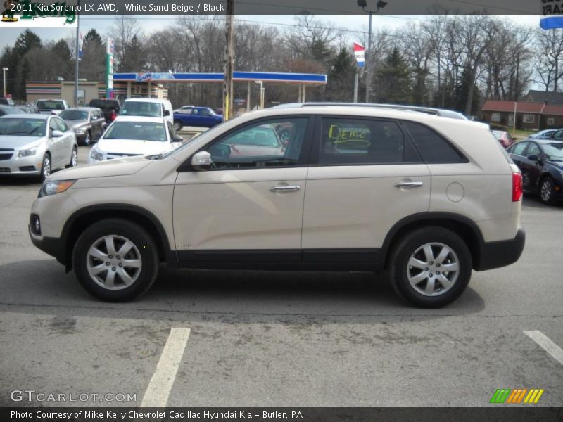 White Sand Beige / Black 2011 Kia Sorento LX AWD