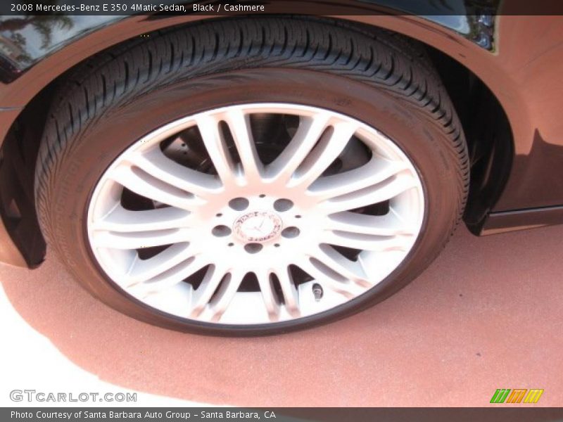 Black / Cashmere 2008 Mercedes-Benz E 350 4Matic Sedan