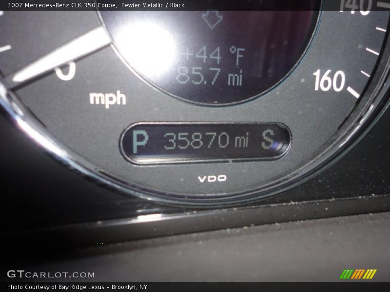 Pewter Metallic / Black 2007 Mercedes-Benz CLK 350 Coupe