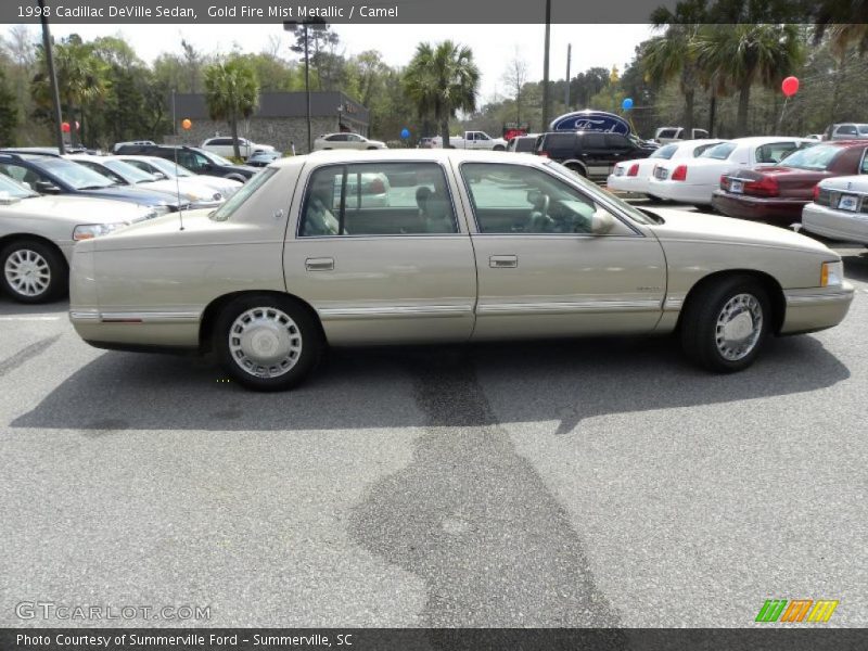 Gold Fire Mist Metallic / Camel 1998 Cadillac DeVille Sedan