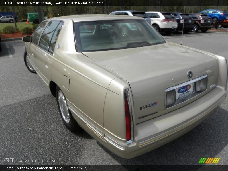 Gold Fire Mist Metallic / Camel 1998 Cadillac DeVille Sedan