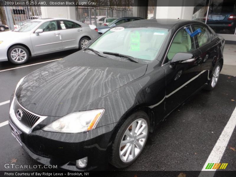 Obsidian Black / Light Gray 2009 Lexus IS 250 AWD