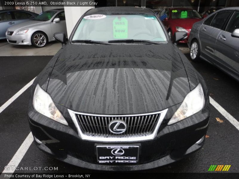 Obsidian Black / Light Gray 2009 Lexus IS 250 AWD
