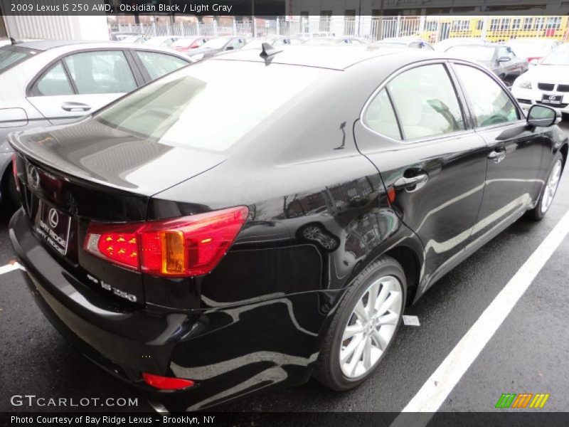 Obsidian Black / Light Gray 2009 Lexus IS 250 AWD