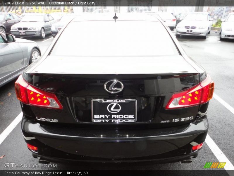 Obsidian Black / Light Gray 2009 Lexus IS 250 AWD