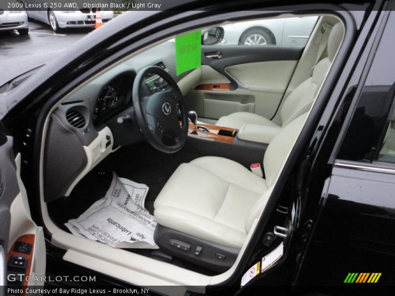 Obsidian Black / Light Gray 2009 Lexus IS 250 AWD