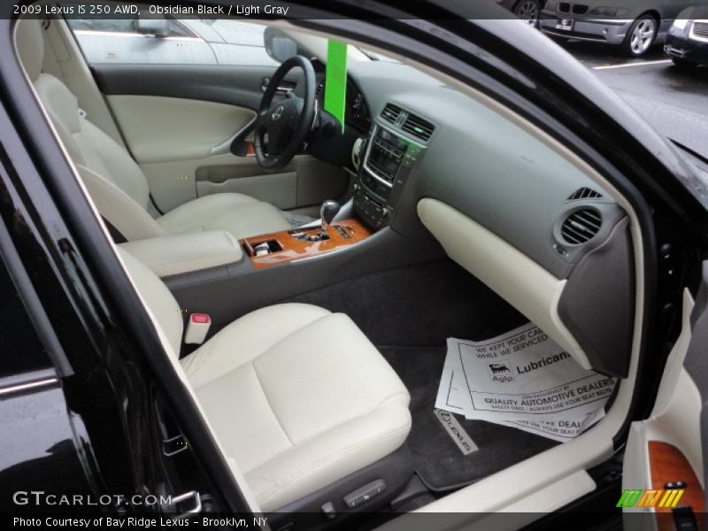 Obsidian Black / Light Gray 2009 Lexus IS 250 AWD