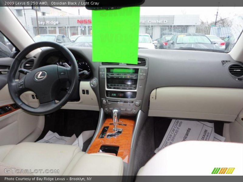 Obsidian Black / Light Gray 2009 Lexus IS 250 AWD