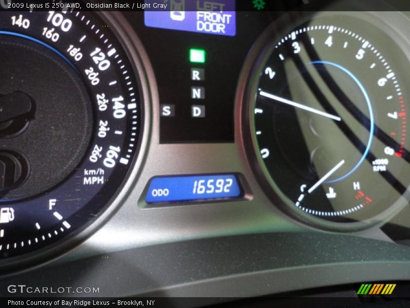 Obsidian Black / Light Gray 2009 Lexus IS 250 AWD