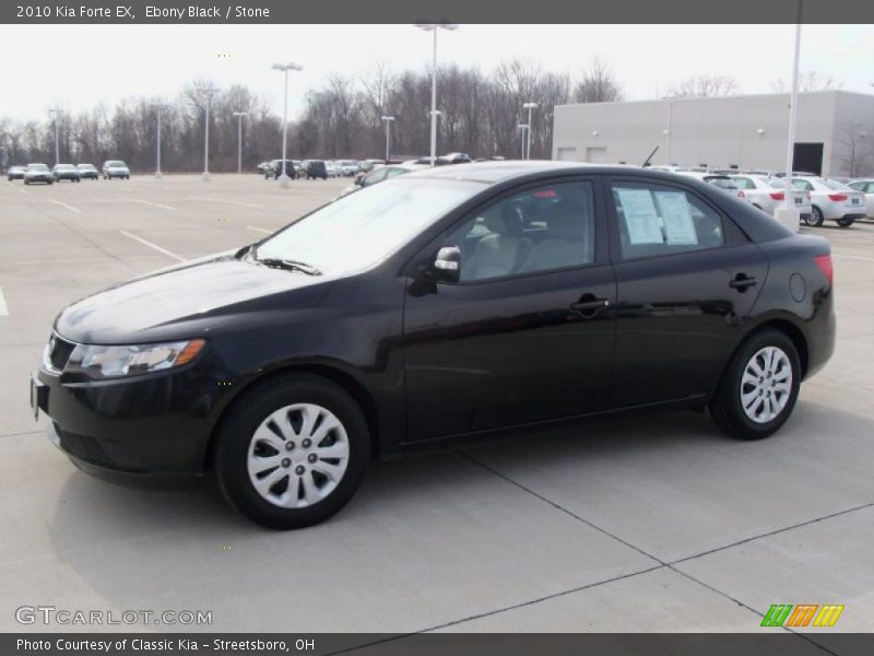 Ebony Black / Stone 2010 Kia Forte EX