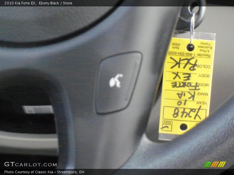 Ebony Black / Stone 2010 Kia Forte EX