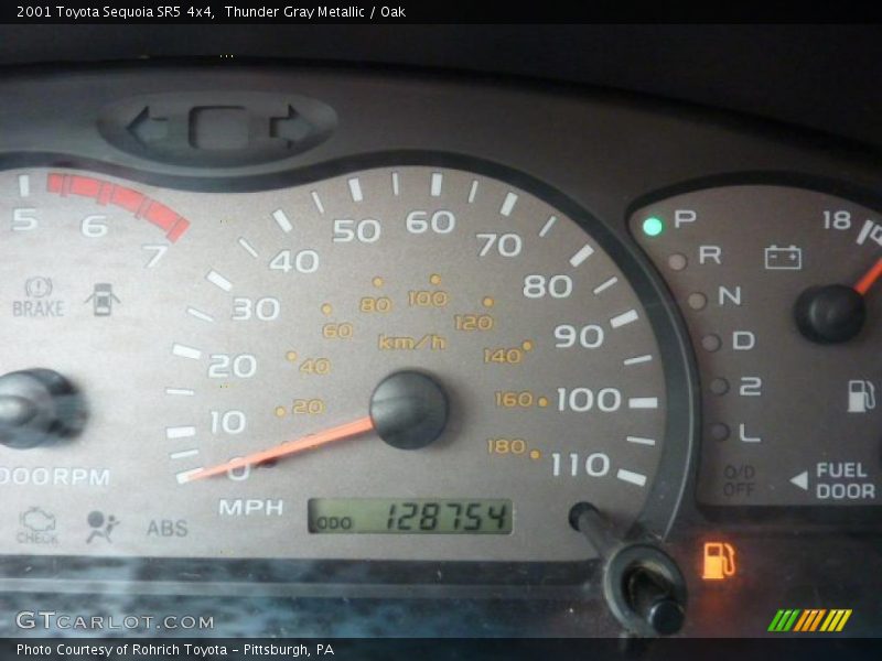 Thunder Gray Metallic / Oak 2001 Toyota Sequoia SR5 4x4