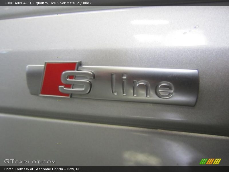 Ice Silver Metallic / Black 2008 Audi A3 3.2 quattro