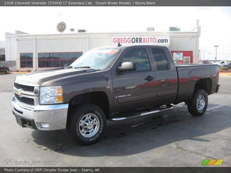 Desert Brown Metallic / Ebony Black 2008 Chevrolet Silverado 2500HD LT Extended Cab