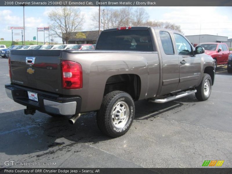 Desert Brown Metallic / Ebony Black 2008 Chevrolet Silverado 2500HD LT Extended Cab