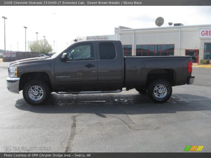 Desert Brown Metallic / Ebony Black 2008 Chevrolet Silverado 2500HD LT Extended Cab