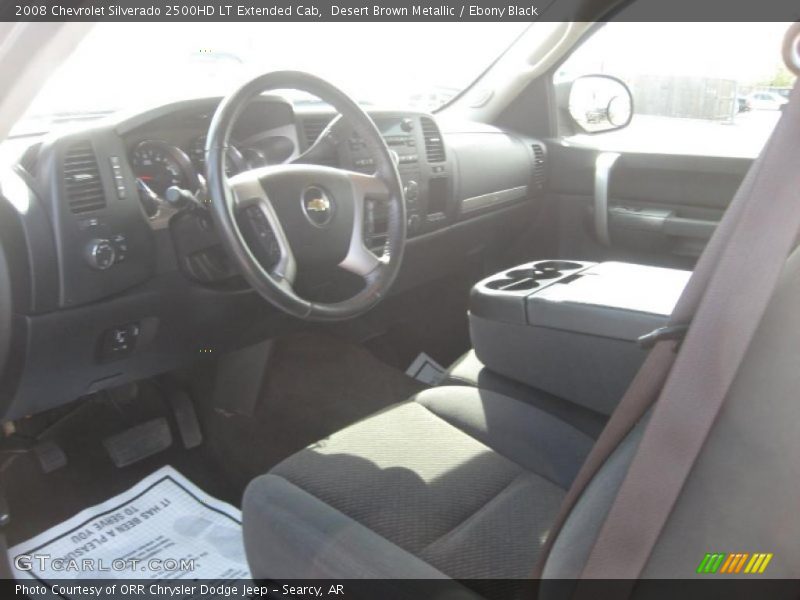 Desert Brown Metallic / Ebony Black 2008 Chevrolet Silverado 2500HD LT Extended Cab