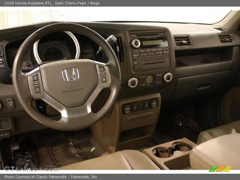 Dark Cherry Pearl / Beige 2008 Honda Ridgeline RTL