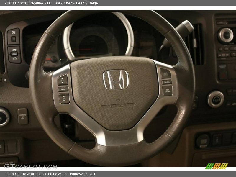 Dark Cherry Pearl / Beige 2008 Honda Ridgeline RTL