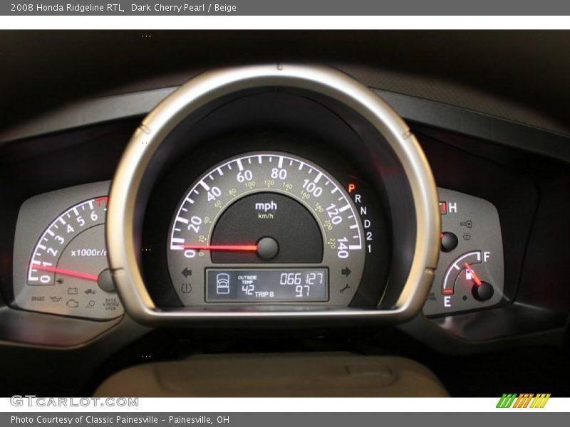 Dark Cherry Pearl / Beige 2008 Honda Ridgeline RTL