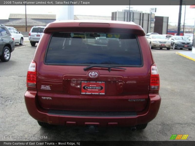 Salsa Red Pearl / Taupe 2008 Toyota 4Runner Limited 4x4