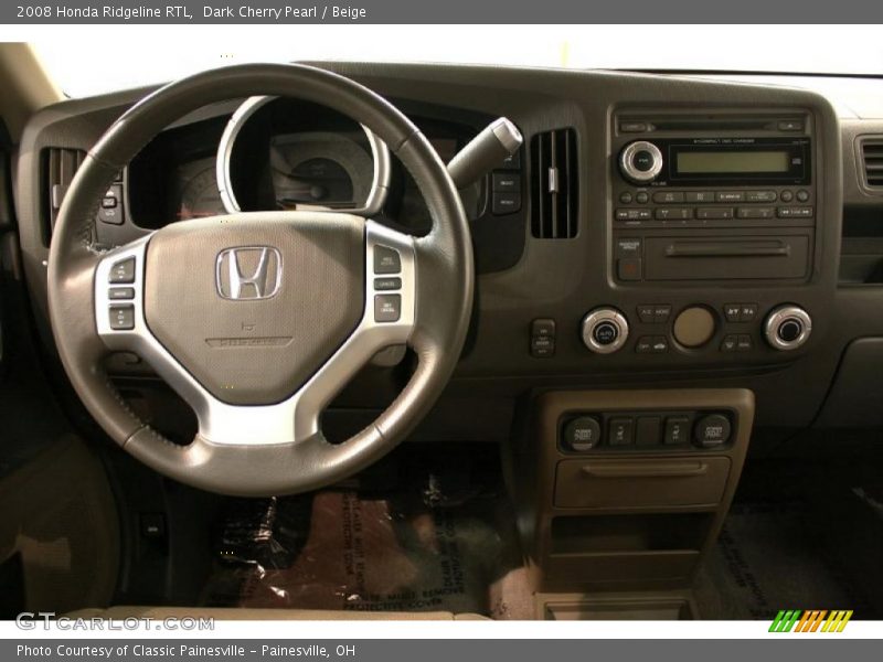 Dark Cherry Pearl / Beige 2008 Honda Ridgeline RTL