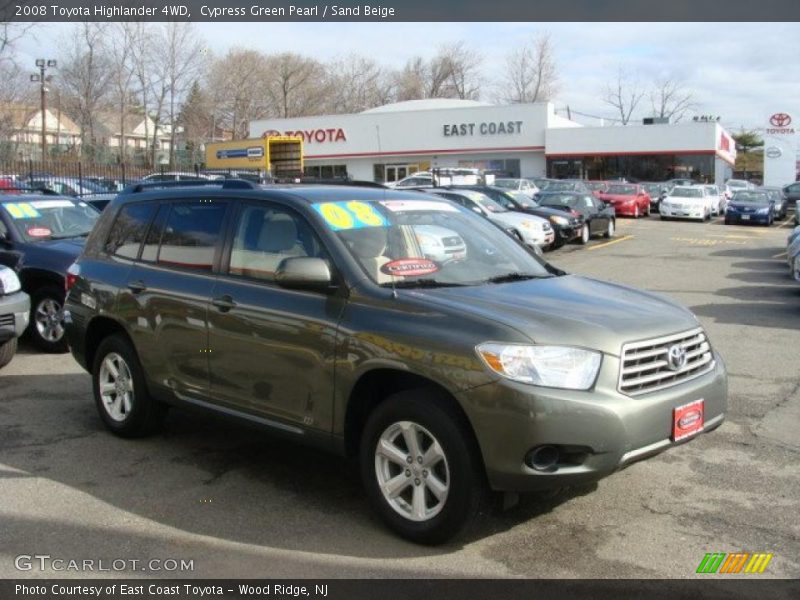 Cypress Green Pearl / Sand Beige 2008 Toyota Highlander 4WD