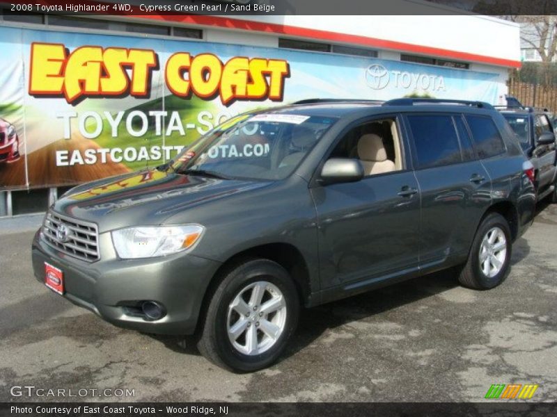 Cypress Green Pearl / Sand Beige 2008 Toyota Highlander 4WD